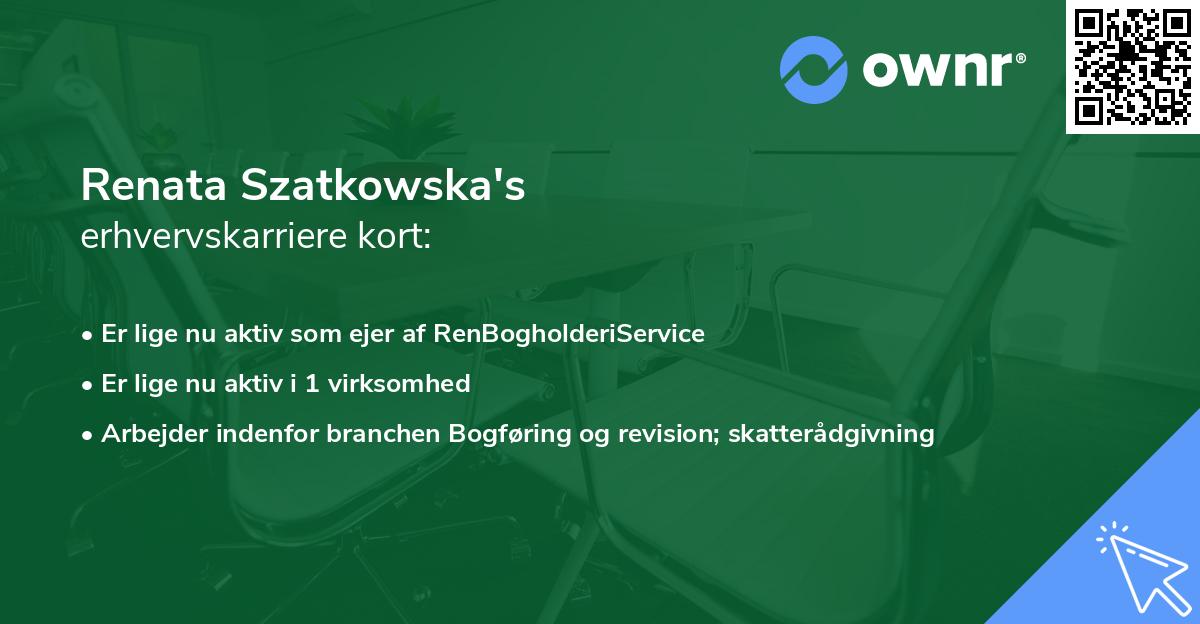 Renata Szatkowska's erhvervskarriere kort