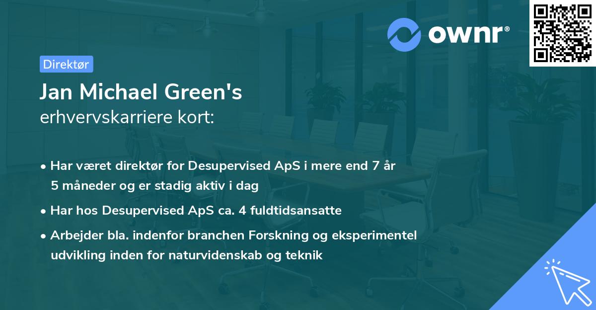 Jan Michael Green's erhvervskarriere kort