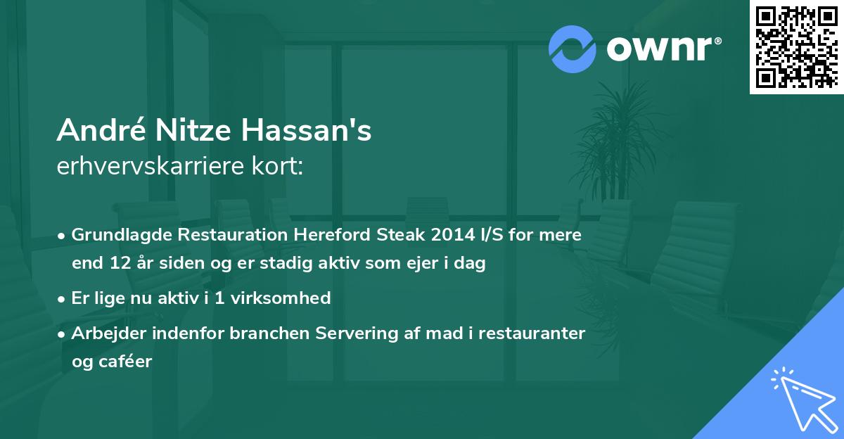 André Nitze Hassan's erhvervskarriere kort