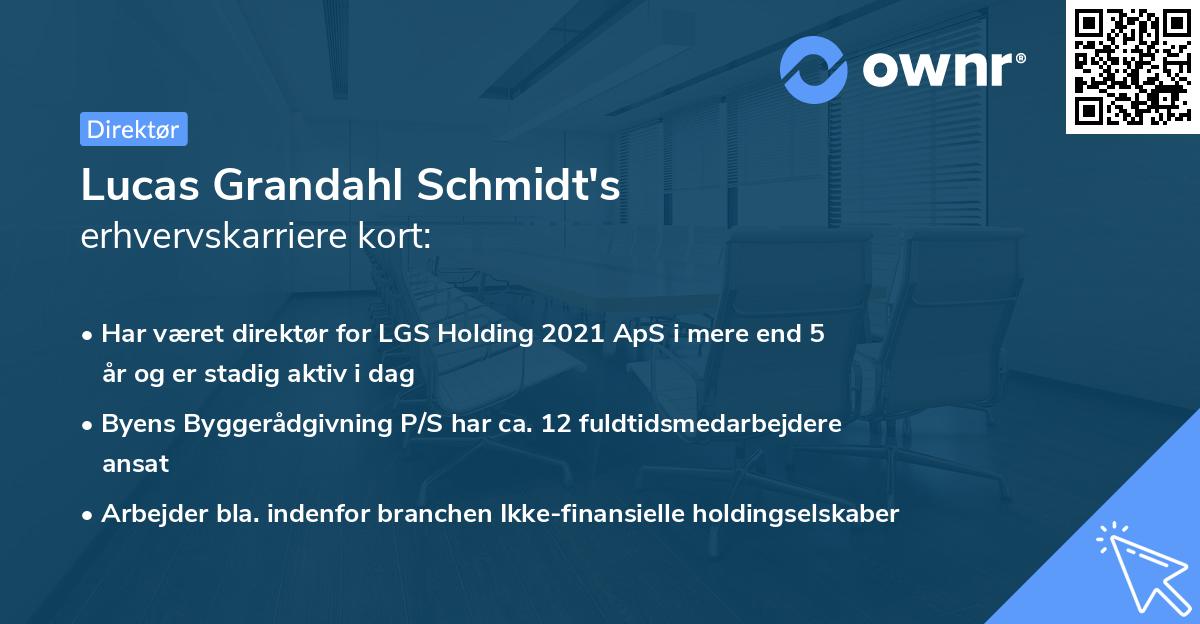 Lucas Grandahl Schmidt's erhvervskarriere kort