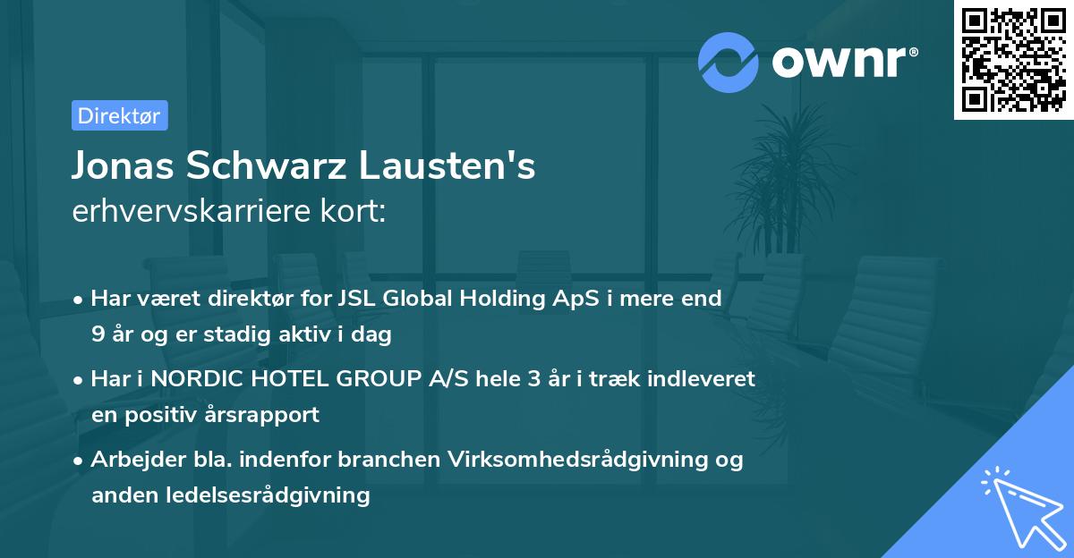Jonas Schwarz Lausten's erhvervskarriere kort