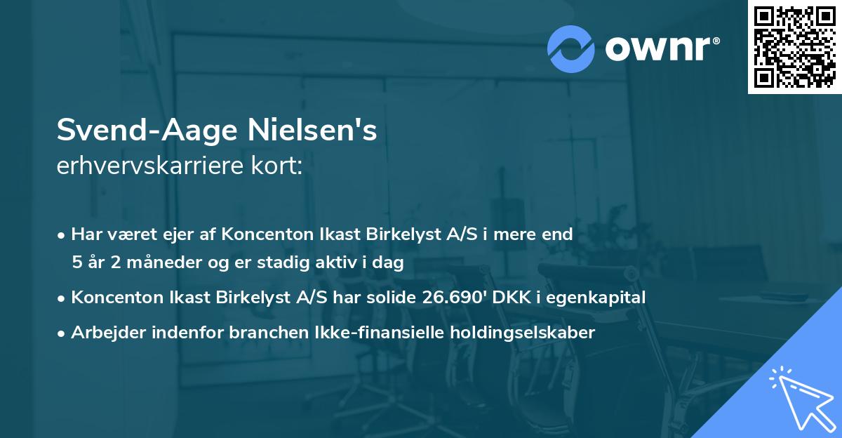 Svend-Aage Nielsen's erhvervskarriere kort