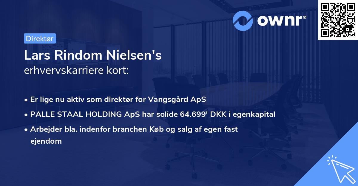 Lars Rindom Nielsen's erhvervskarriere kort