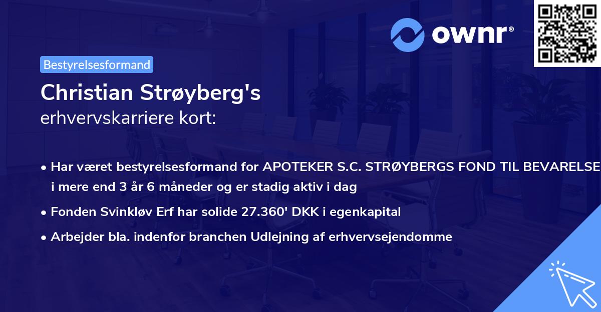 Christian Strøyberg's erhvervskarriere kort