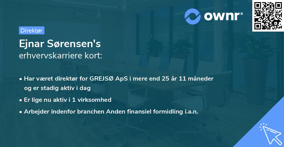 Ejnar Sørensen's erhvervskarriere kort