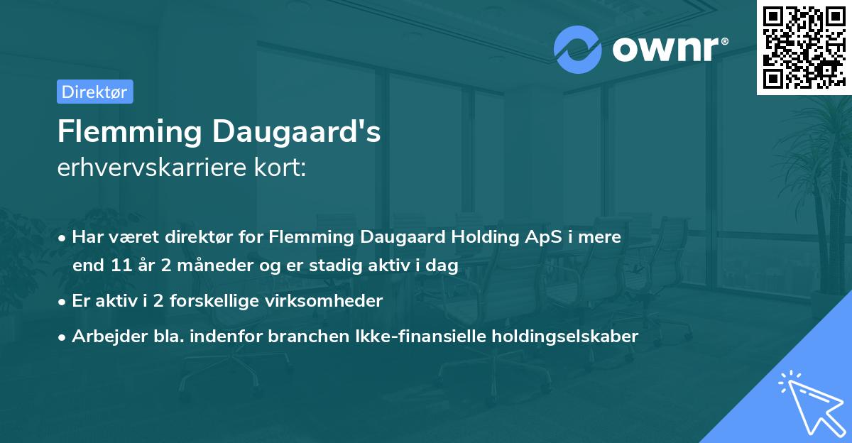 Flemming Daugaard's erhvervskarriere kort