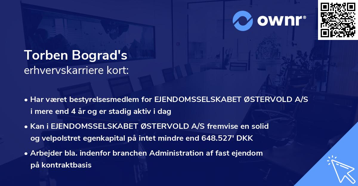 Torben Bograd's erhvervskarriere kort