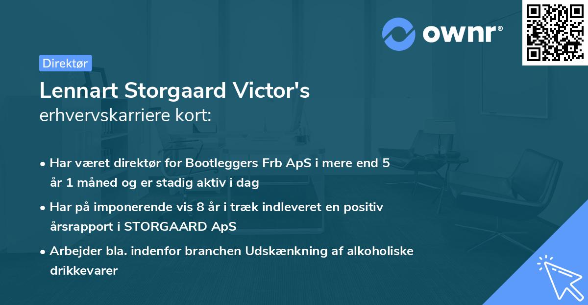 Lennart Storgaard Victor's erhvervskarriere kort
