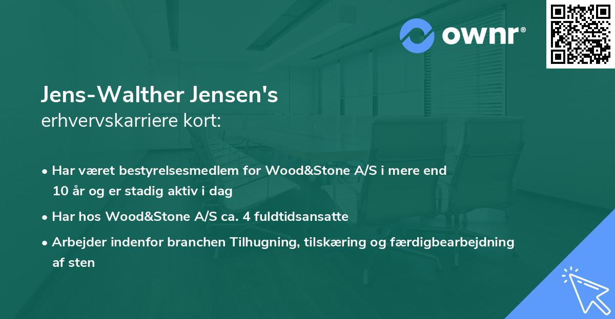 Jens-Walther Jensen's erhvervskarriere kort