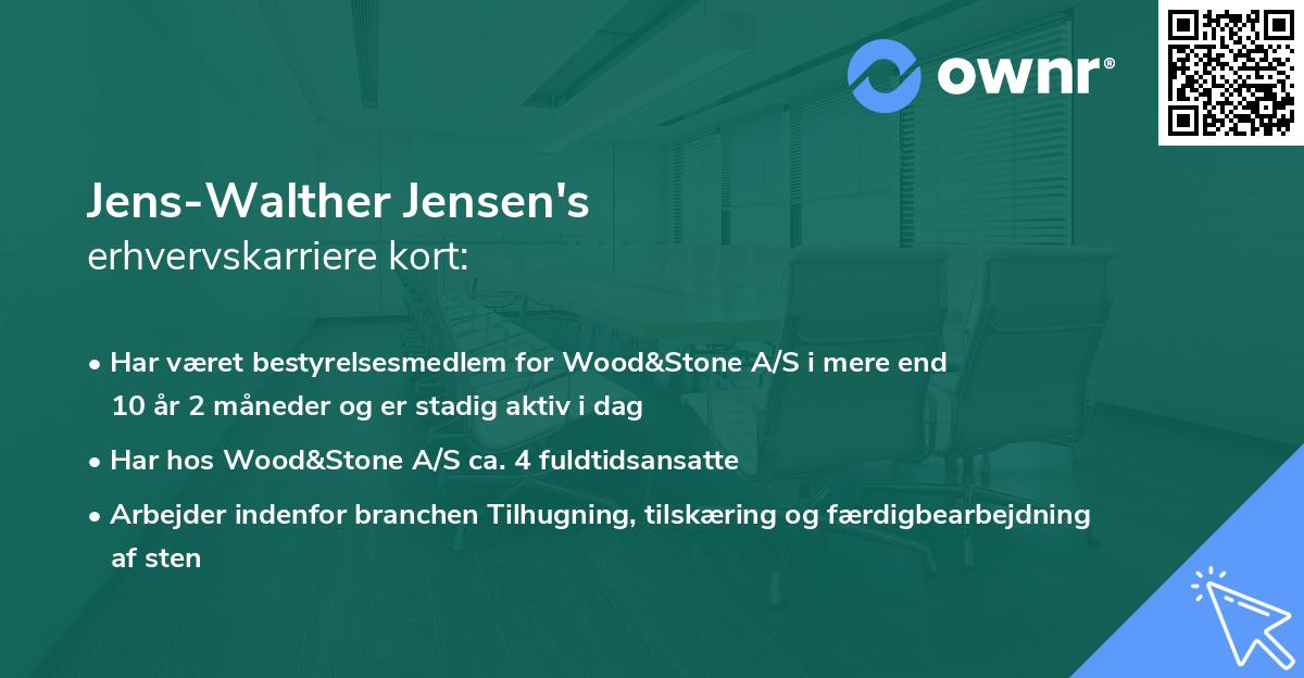 Jens-Walther Jensen's erhvervskarriere kort