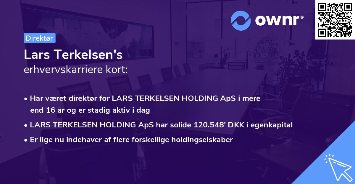 Lars Terkelsen's erhvervskarriere kort