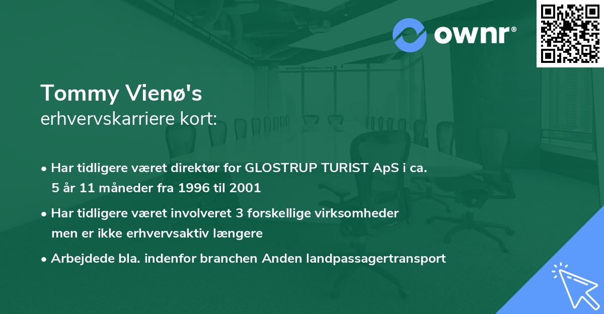 Tommy Vienø's erhvervskarriere kort