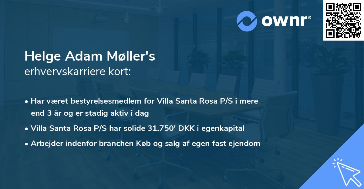 Helge Adam Møller's erhvervskarriere kort