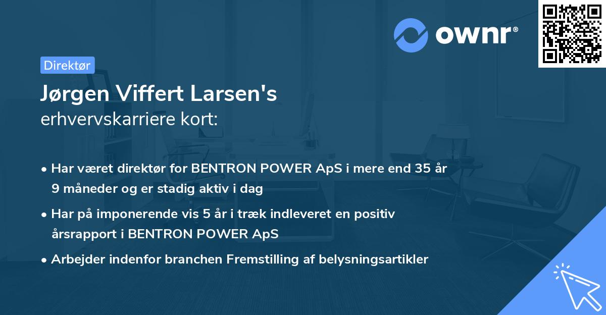 Jørgen Viffert Larsen's erhvervskarriere kort