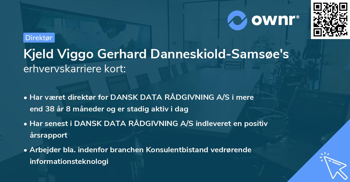 Kjeld Viggo Gerhard Danneskiold-Samsøe's erhvervskarriere kort