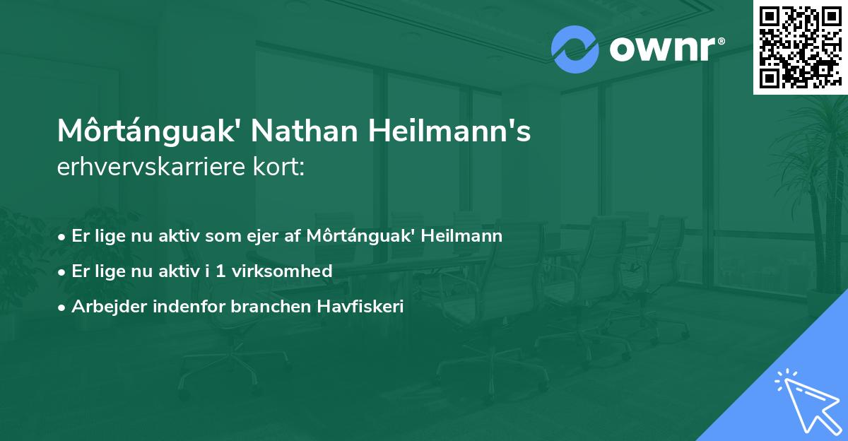 Môrtánguak' Nathan Heilmann's erhvervskarriere kort