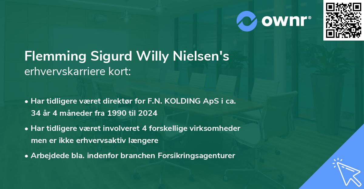 Flemming Sigurd Willy Nielsen's erhvervskarriere kort
