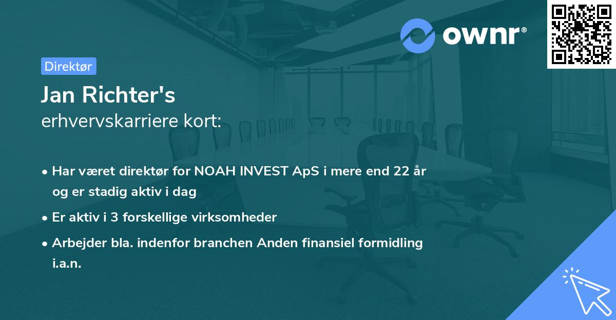 Jan Richter's erhvervskarriere kort