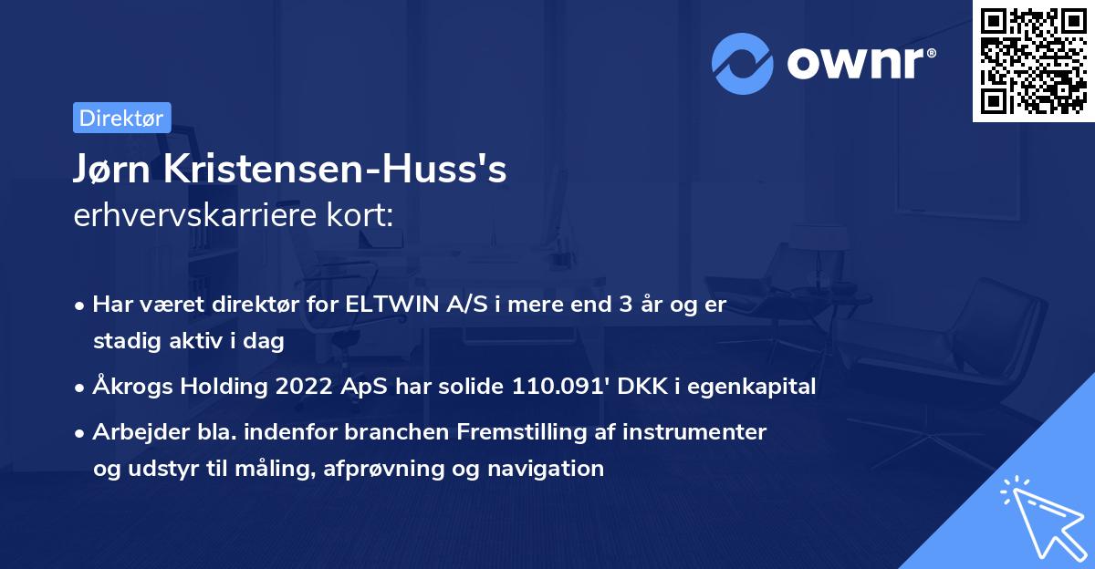 Jørn Kristensen-Huss's erhvervskarriere kort