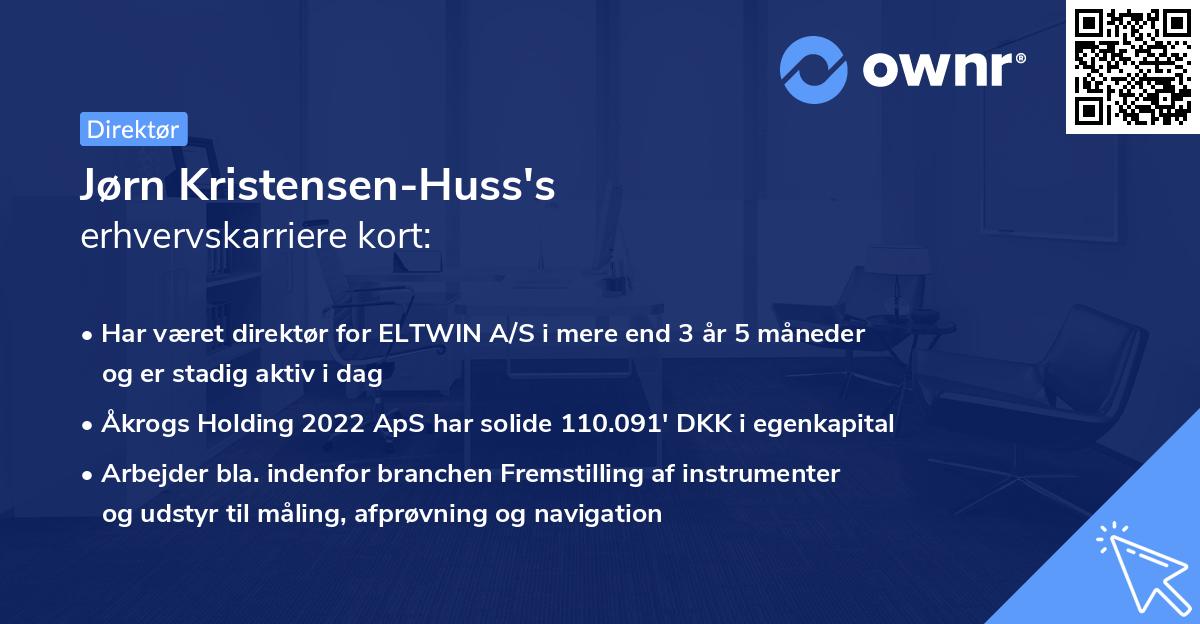 Jørn Kristensen-Huss's erhvervskarriere kort
