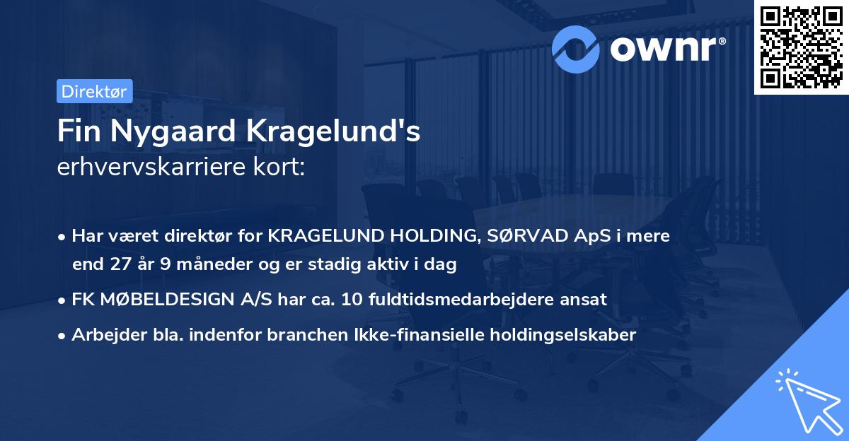 Fin Nygaard Kragelund's erhvervskarriere kort