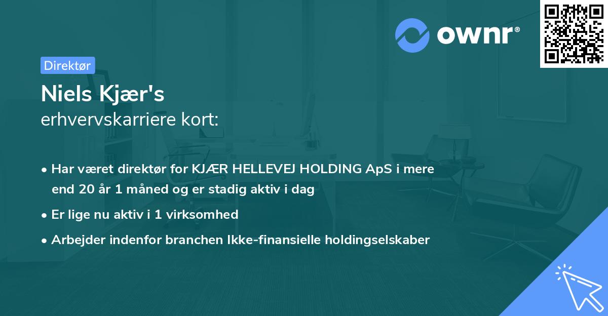 Niels Kjær's erhvervskarriere kort