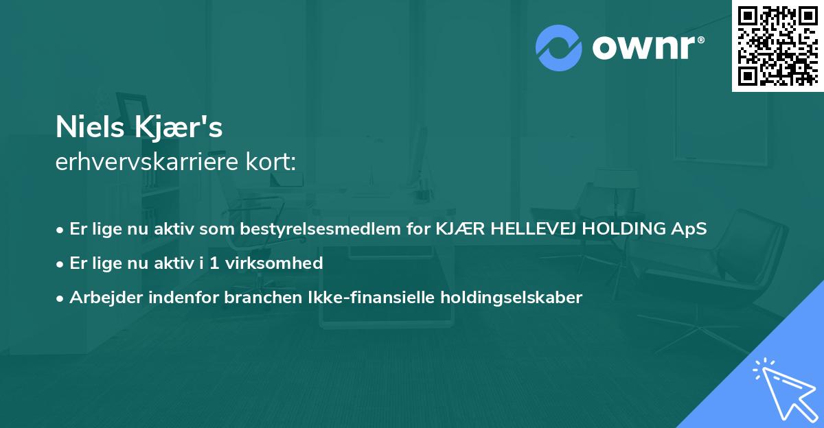 Niels Kjær's erhvervskarriere kort