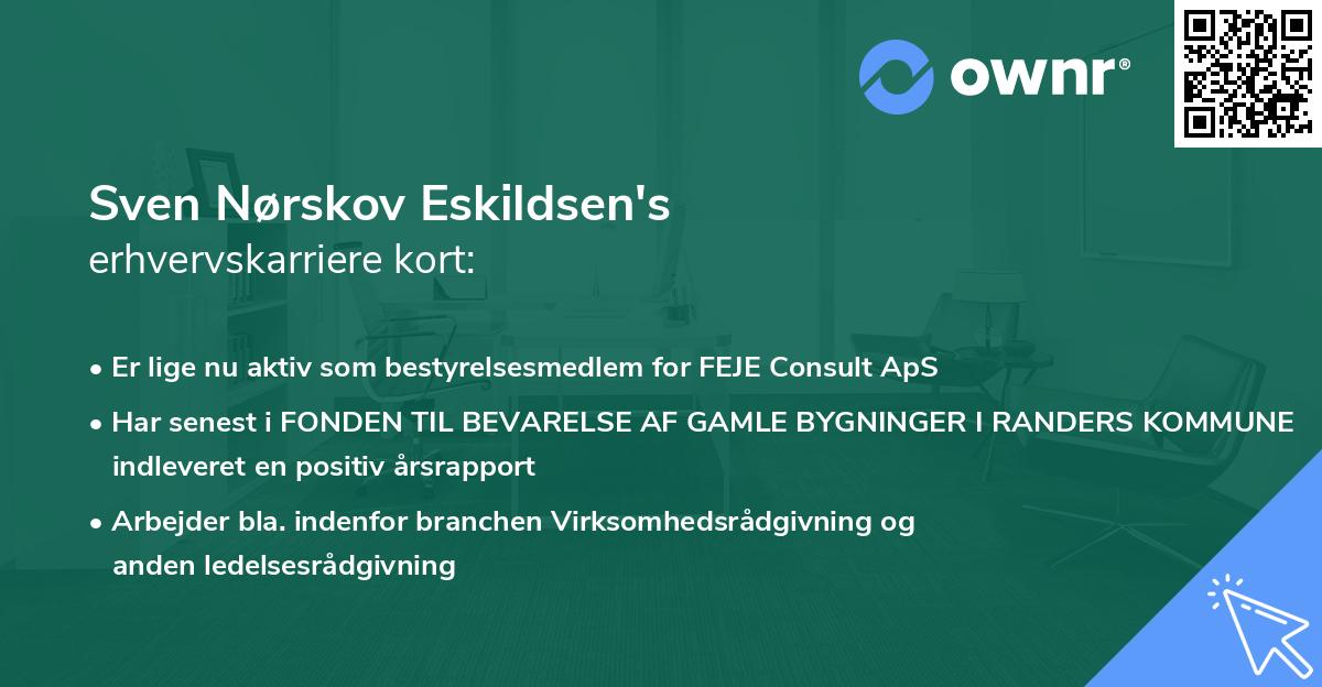 Sven Nørskov Eskildsen's erhvervskarriere kort