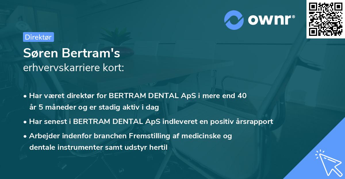 Søren Bertram's erhvervskarriere kort