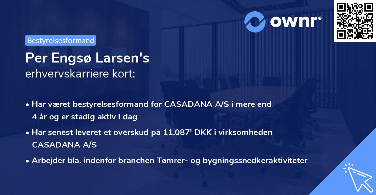Per Engsø Larsen's erhvervskarriere kort