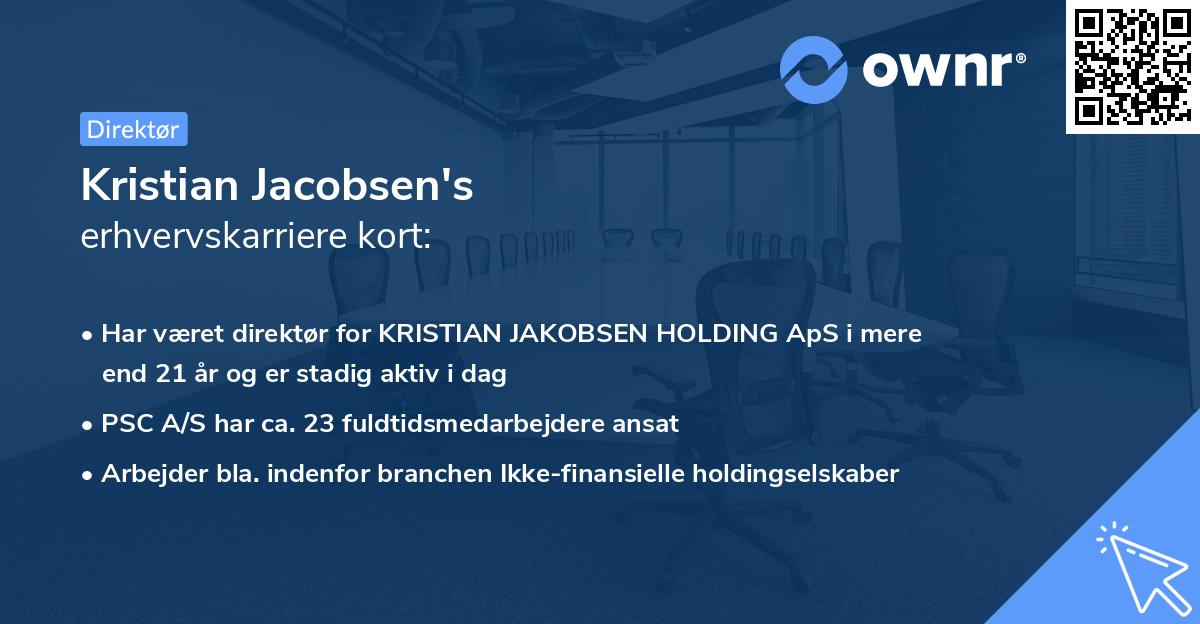 Kristian Jacobsen's erhvervskarriere kort