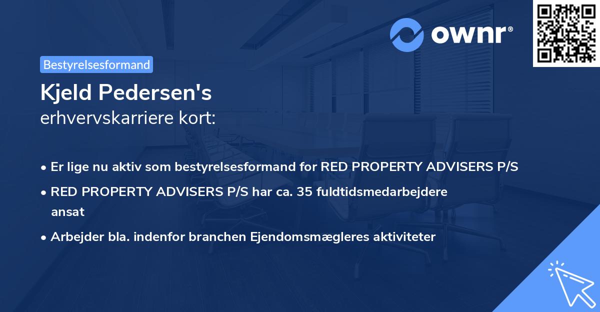 Kjeld Pedersen's erhvervskarriere kort