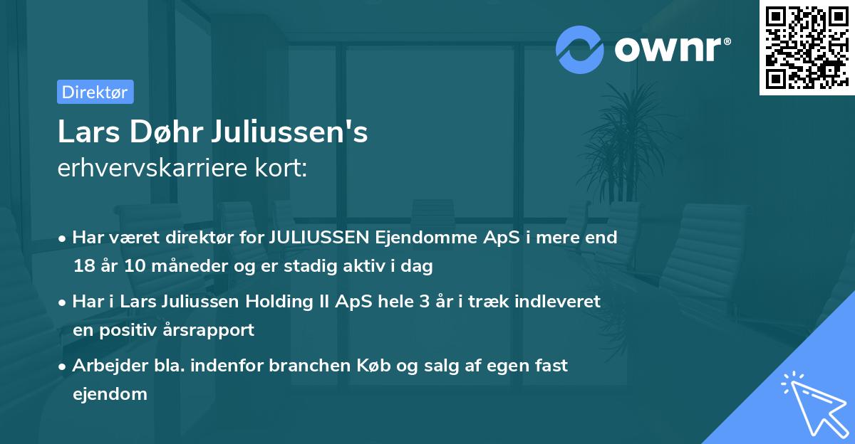Lars Døhr Juliussen's erhvervskarriere kort