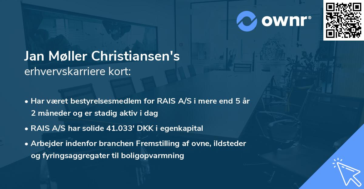 Jan Møller Christiansen's erhvervskarriere kort