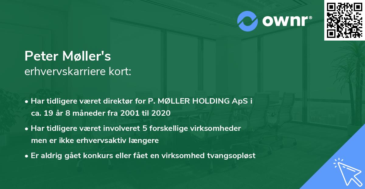 Peter Møller's erhvervskarriere kort