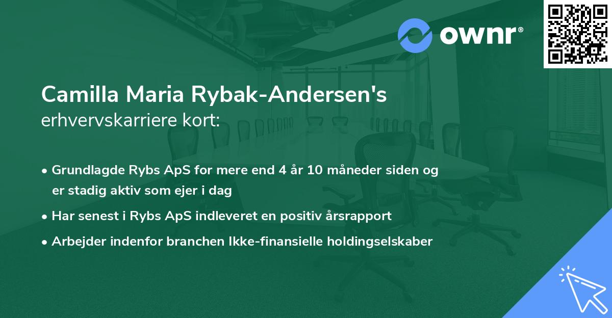 Camilla Maria Rybak-Andersen's erhvervskarriere kort