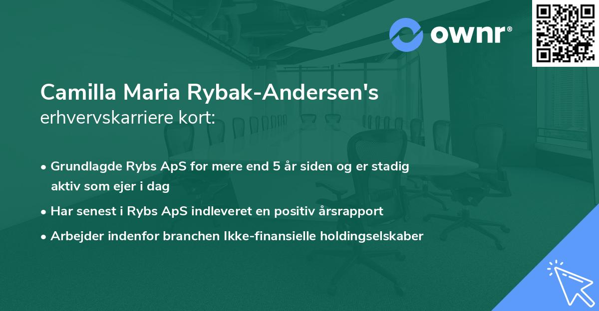 Camilla Maria Rybak-Andersen's erhvervskarriere kort