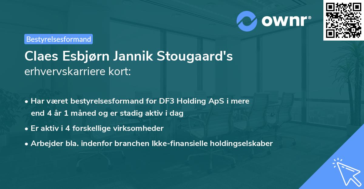 Claes Esbjørn Jannik Stougaard's erhvervskarriere kort