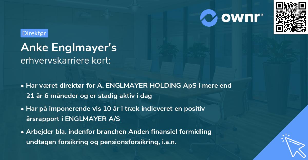 Anke Englmayer's erhvervskarriere kort