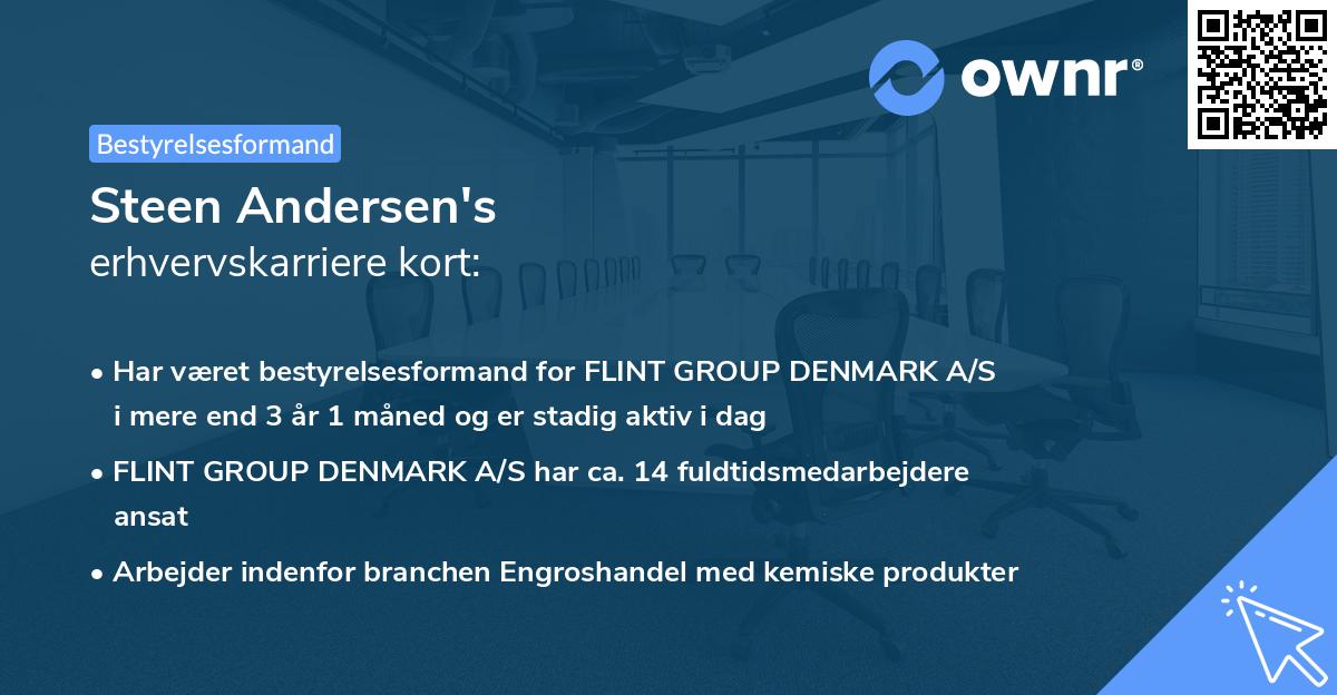 Steen Andersen's erhvervskarriere kort
