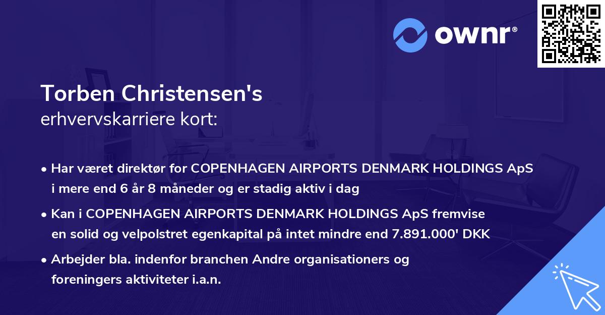 Torben Christensen's erhvervskarriere kort
