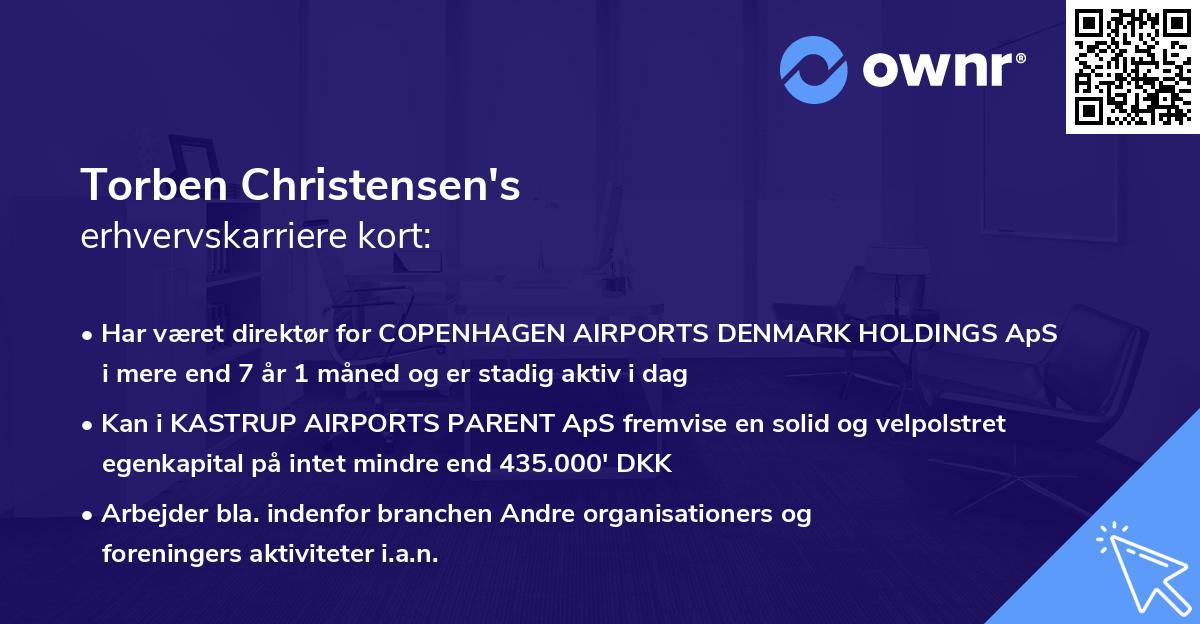 Torben Christensen's erhvervskarriere kort