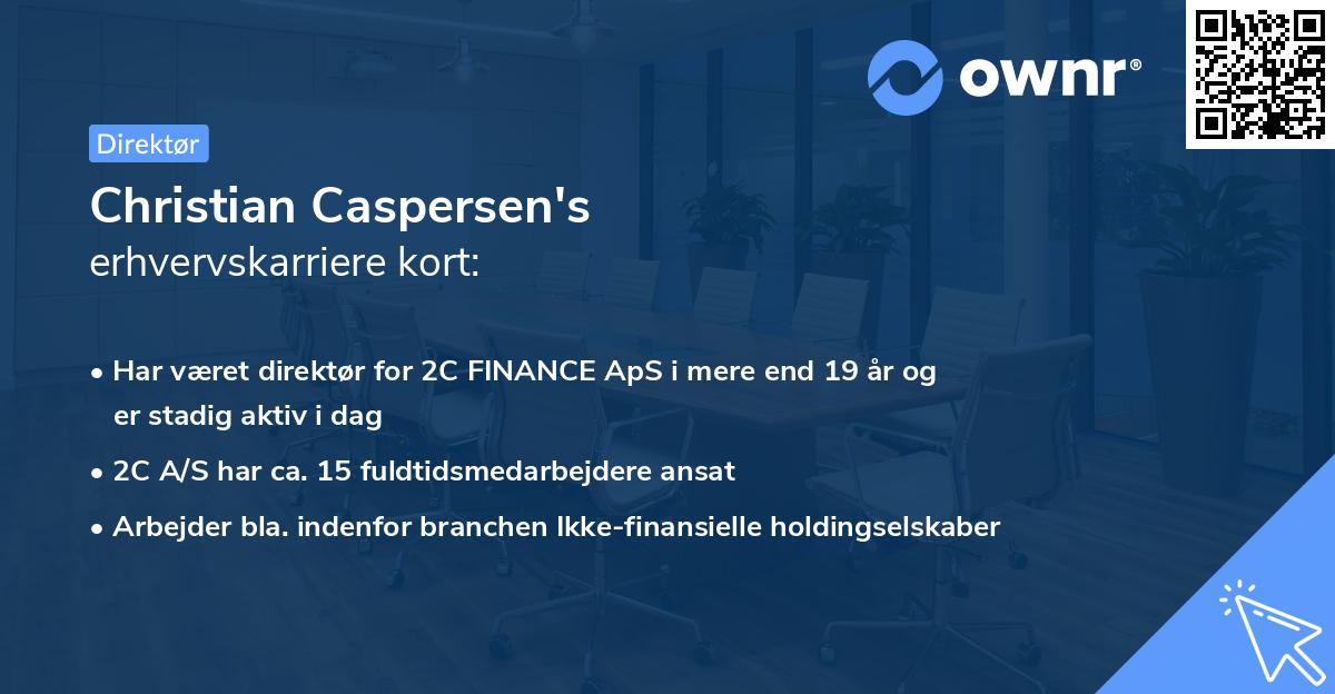 Christian Caspersen's erhvervskarriere kort