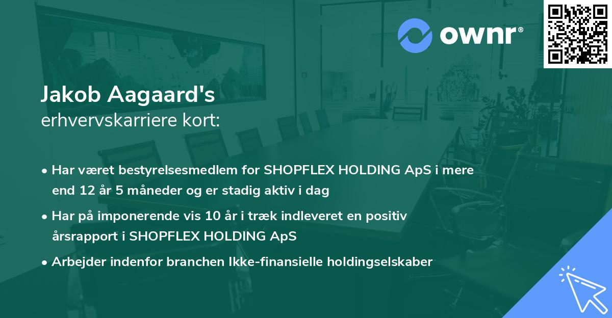 Jakob Aagaard's erhvervskarriere kort
