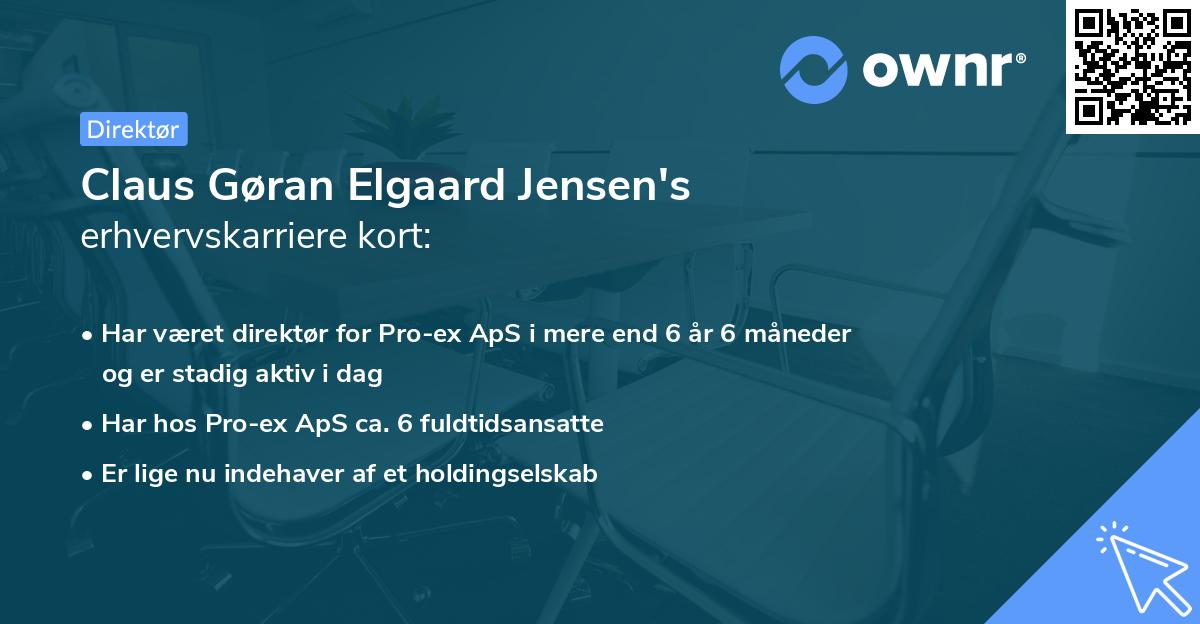 Claus Gøran Elgaard Jensen's erhvervskarriere kort