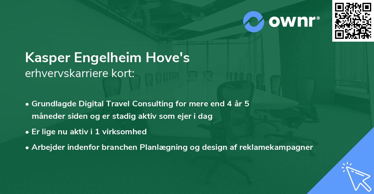 Kasper Engelheim Hove's erhvervskarriere kort