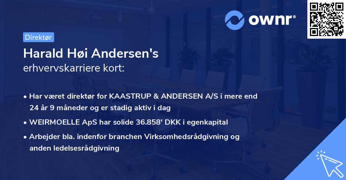 Harald Høi Andersen's erhvervskarriere kort