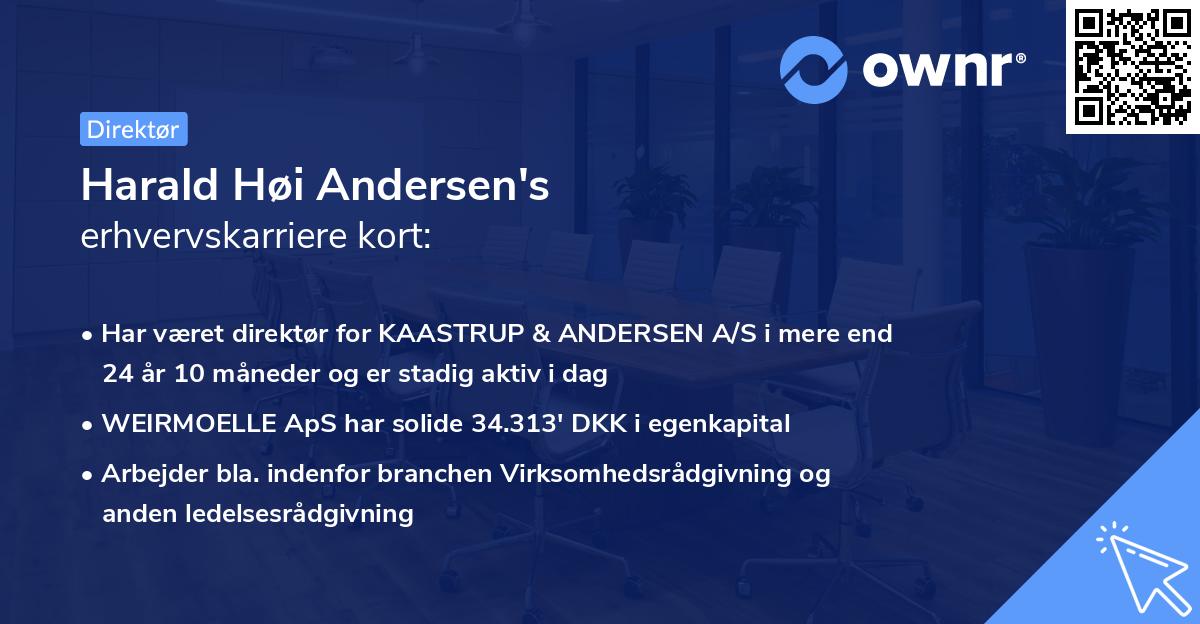 Harald Høi Andersen's erhvervskarriere kort