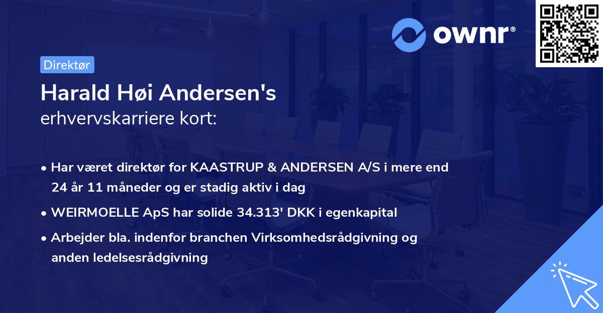 Harald Høi Andersen's erhvervskarriere kort