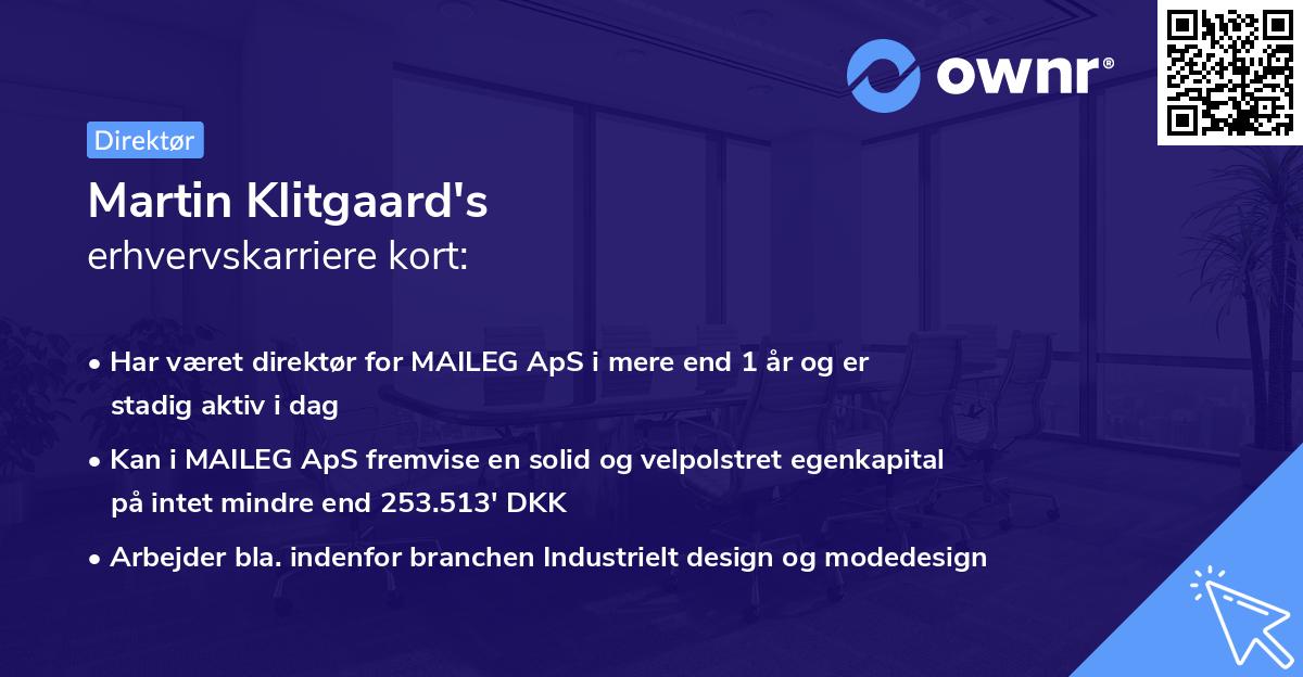 Martin Klitgaard's erhvervskarriere kort